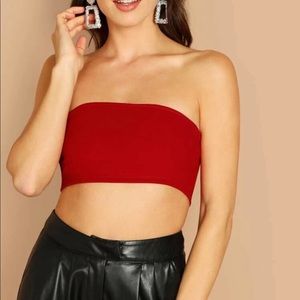 2 for $13 // Lace Up Back Crop Top Bandeau